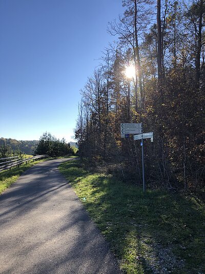 Radwegebeschilderung der Gemeinde Haundorf